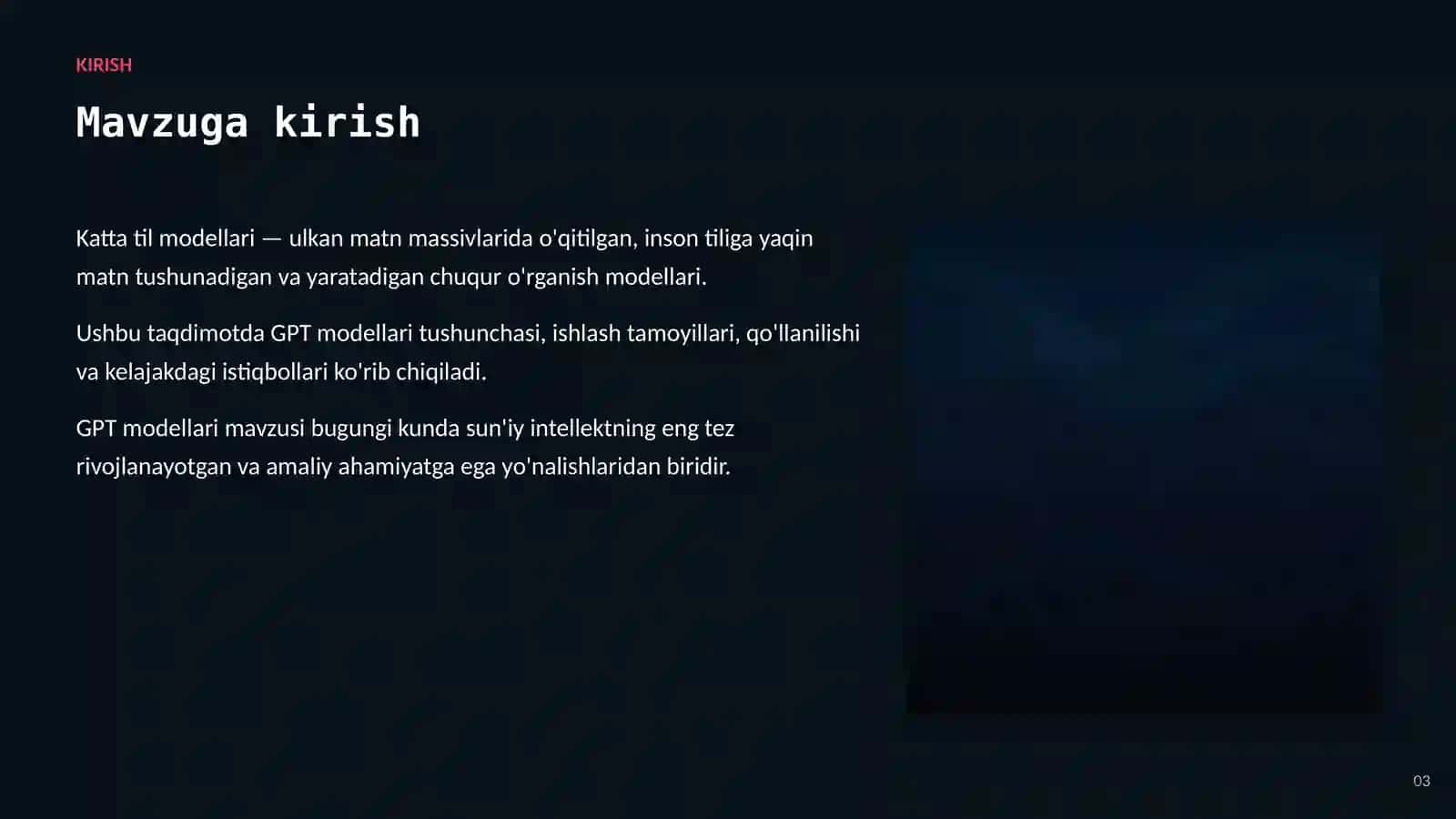 Katta Til Modellari (LLM) 3