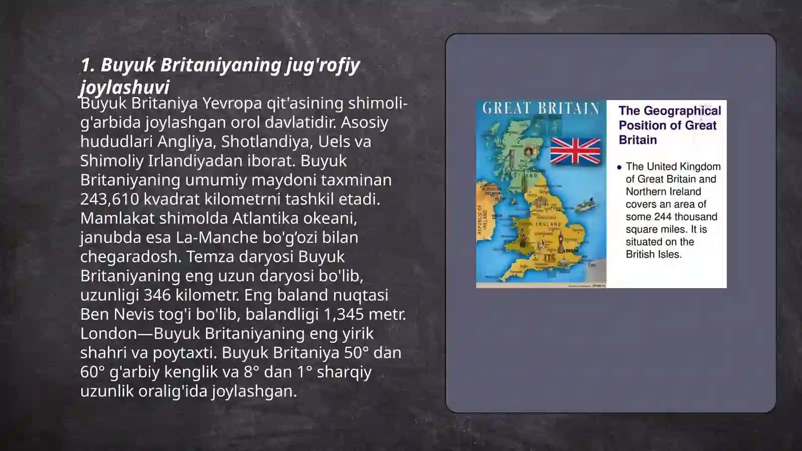 Buyuk Britaniyaning jug'rofiy joylashuvi 3
