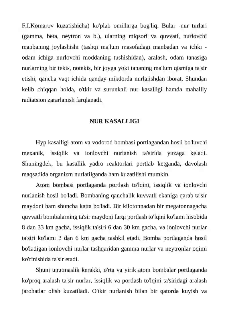 TINCHIK DAVRIDA RADIATSION ZARARLANISH 3