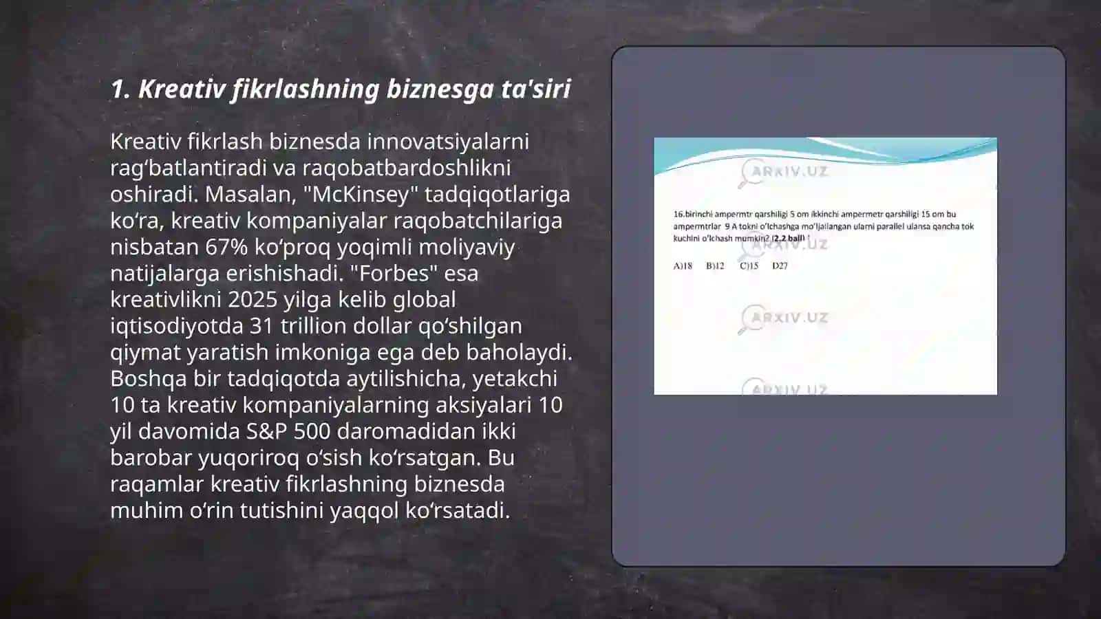 Kreativ fikrlashning biznesga ta'siri 3