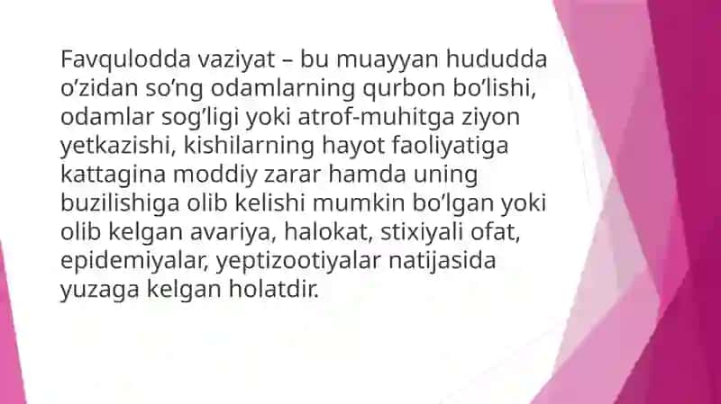 Favqulodda vaziyatlar va halokatlarda UASH ishining gigiyenik jihatlari. 3