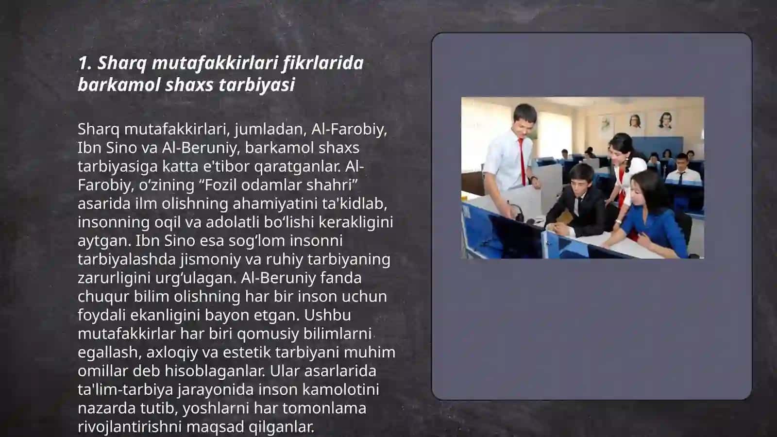 Sharq mutafakkirlari barkamol shaxs tarbiyasi haqida 3