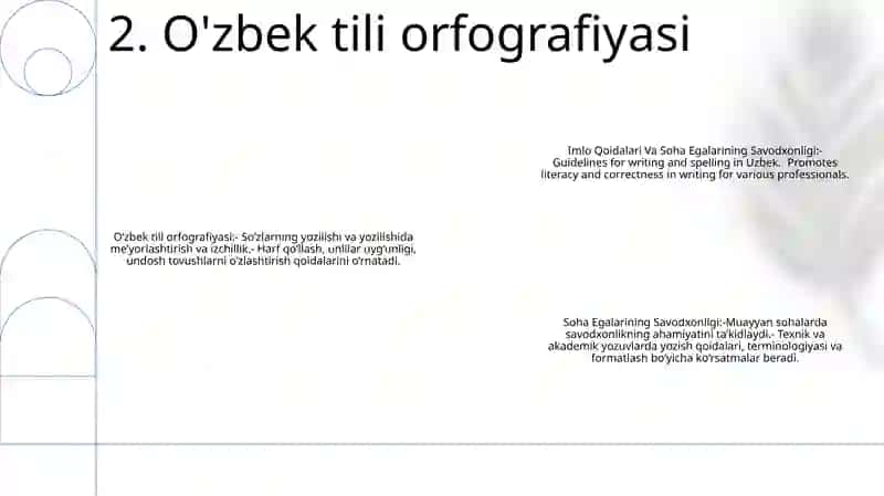 OʻZbek Tilining Imlo Qoidalari Va Soha Egalarining Savodxonligi 3
