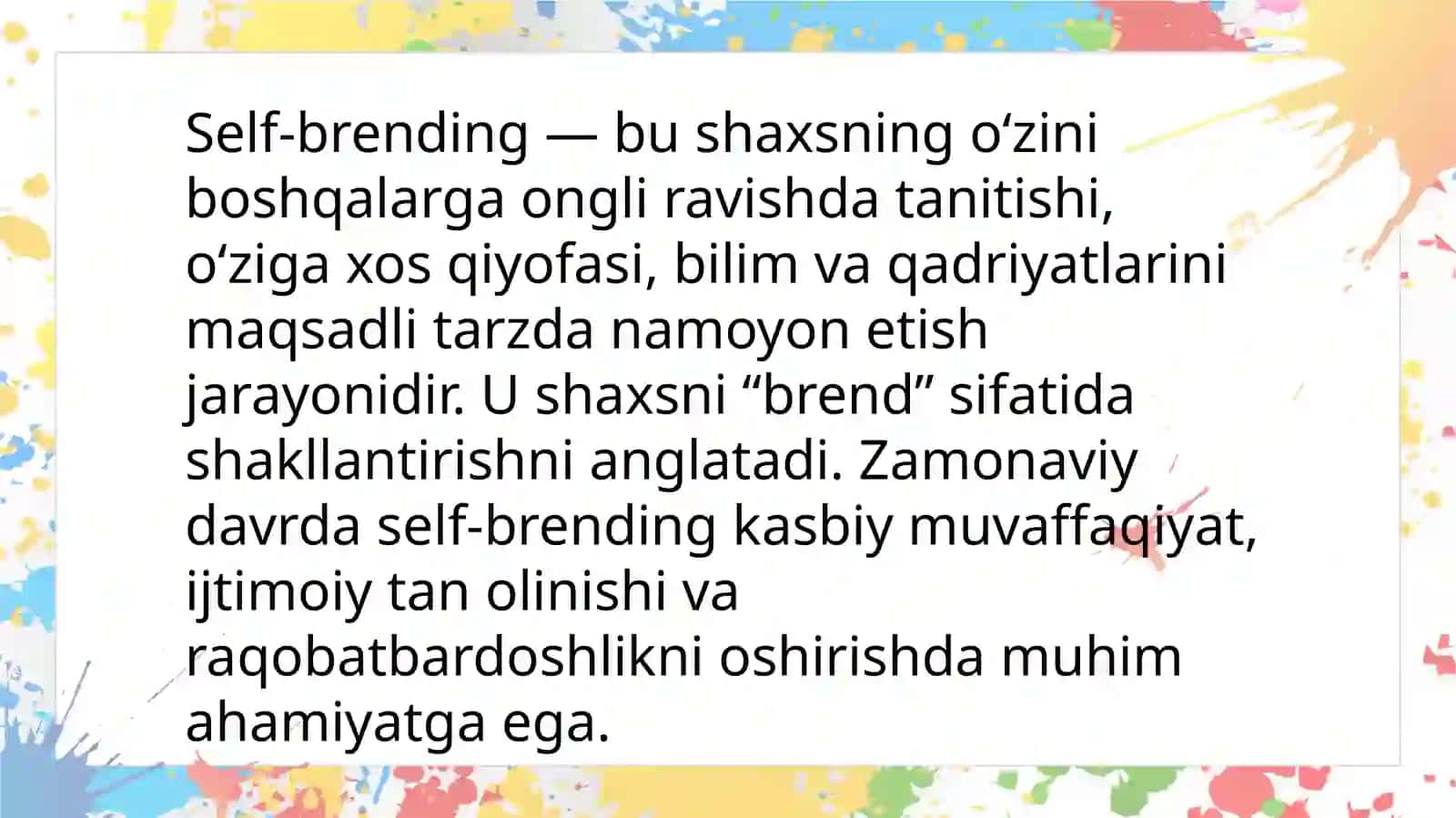 Self - bradin va ijtimoiy tarmoqlarda shaxsiy imidj 3