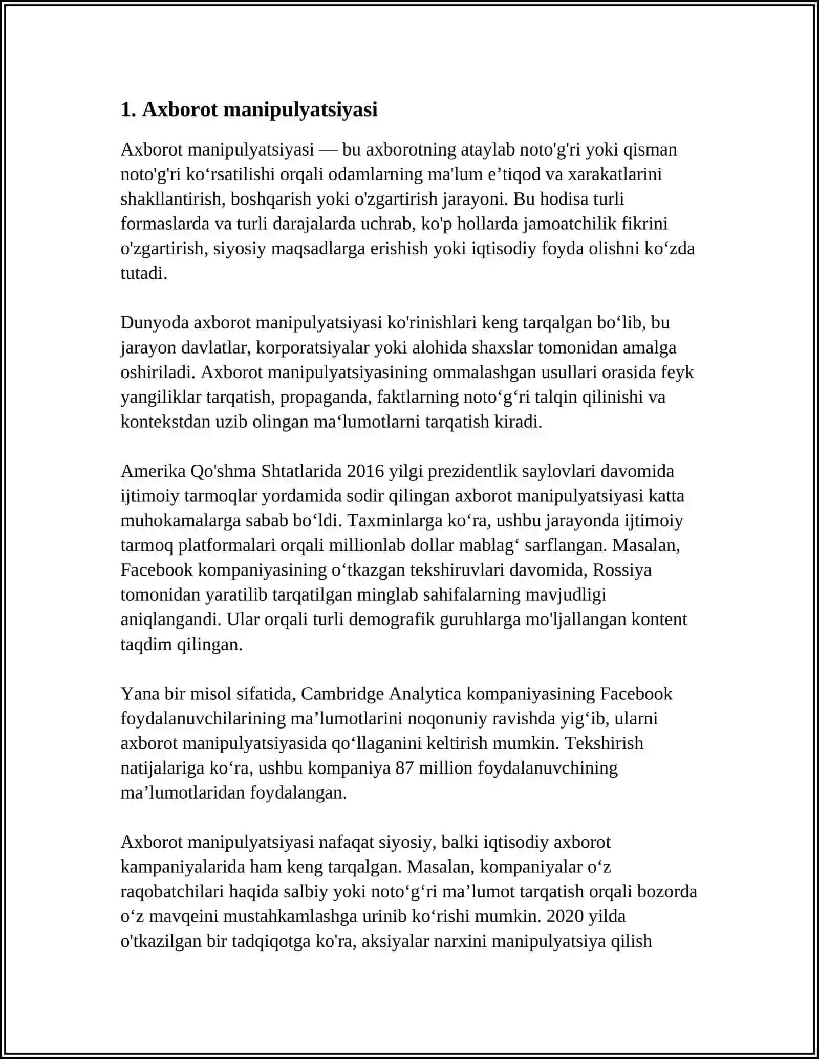 SIZ NIMA UCHUN MEDIASAVODXONLI BO'LISHINGIZ KERAK? 3
