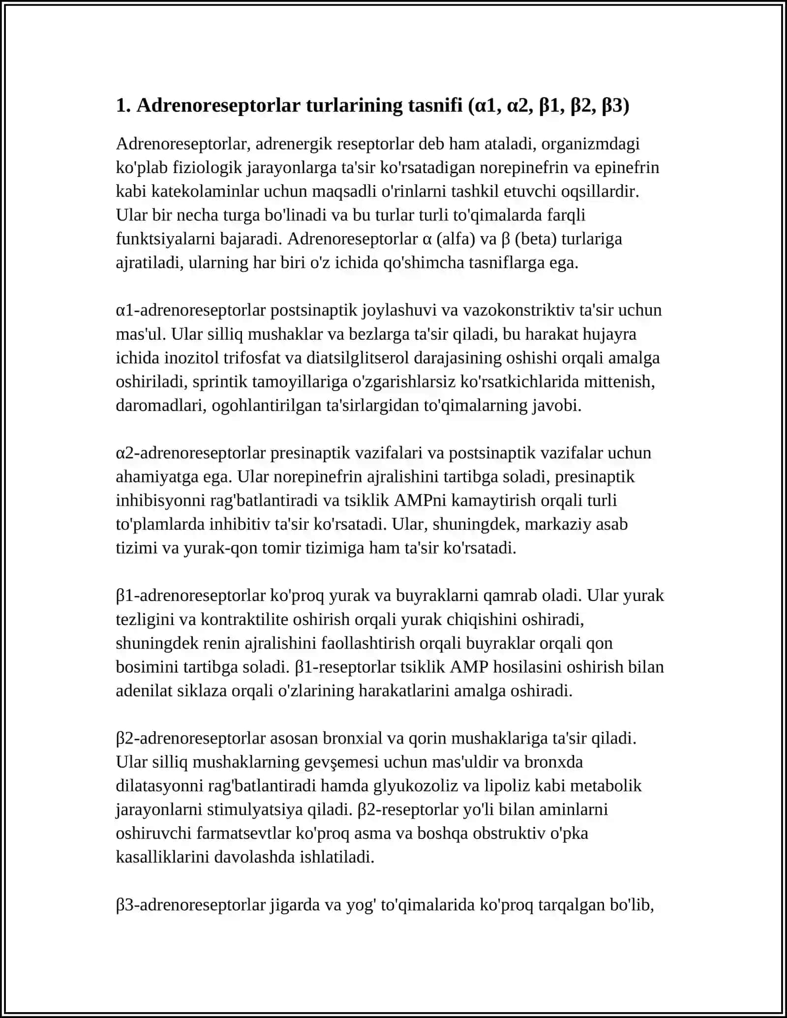 ADRENORRTSEPTORLARGA TASIR ETUVCHI DORI VISITALARI, MEXANIZMI VA TA'SIRI 3