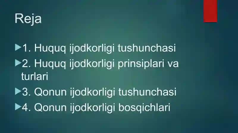 Huquq ijodkorligi 3