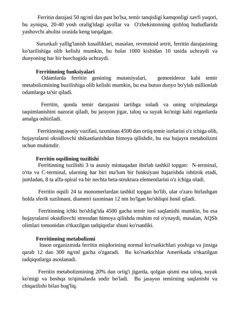 Ferritin oqsili 3