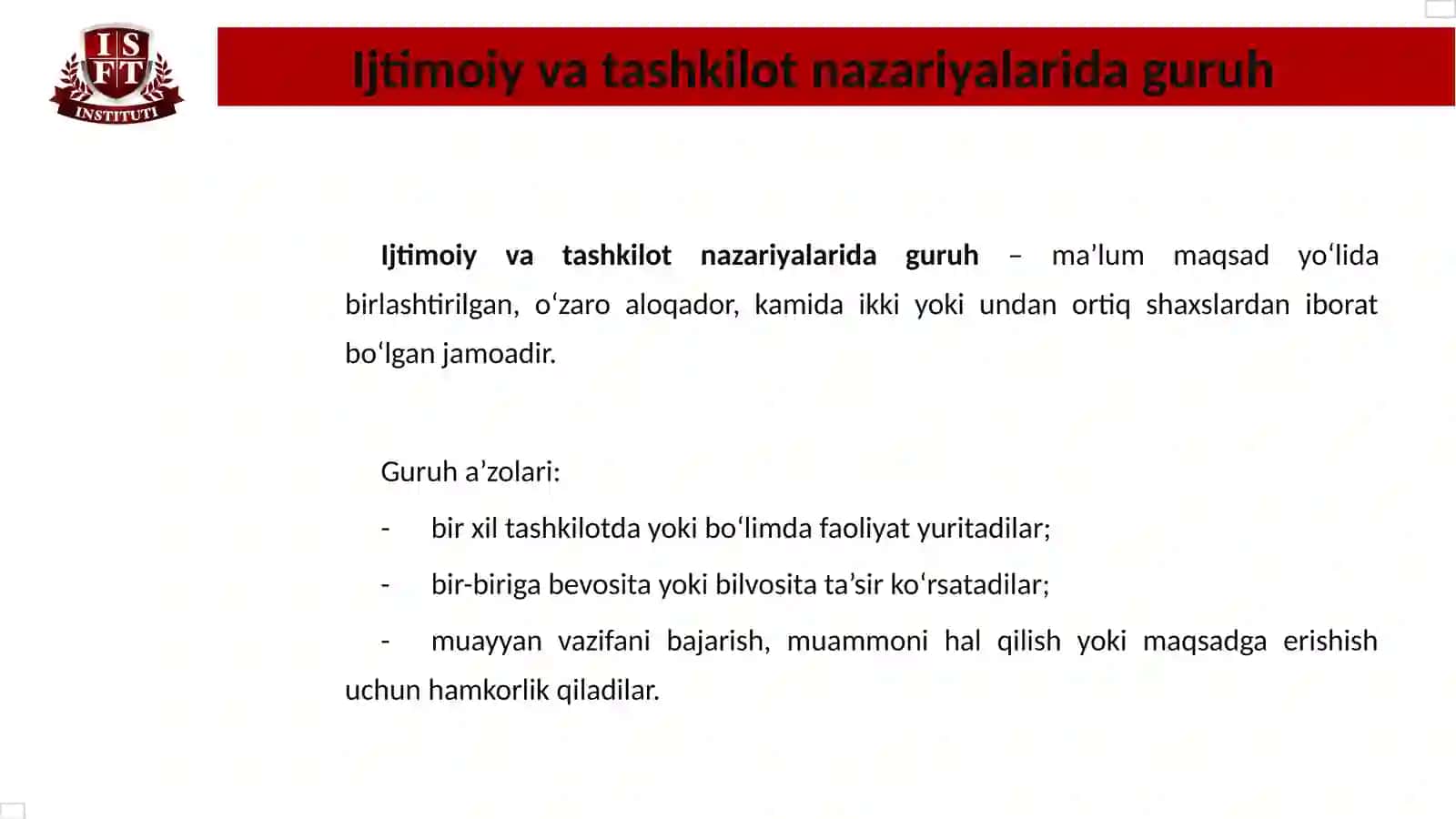 KOMPANIYA SAMARADORLIGINI OSHIRISHDA GURUHLARNI BOSHQARISH USULLARI 3