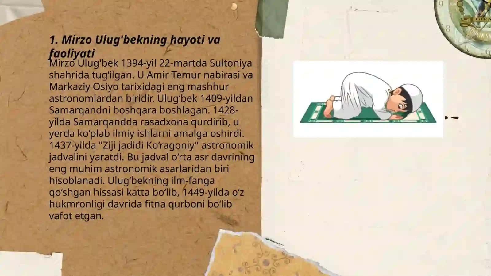 Mirzo Ulug'bekning hayoti va faoliyati 3