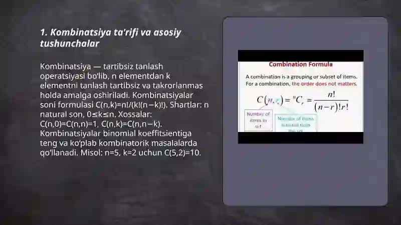 Asosiy kombinatsiyalar 3