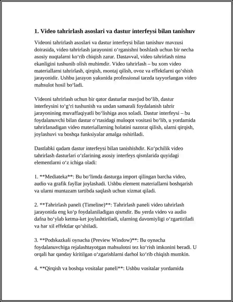 VIDEONI TAHRIRLASH VA CHIROYLI, MATNLI, SLAYD YARATISH 3