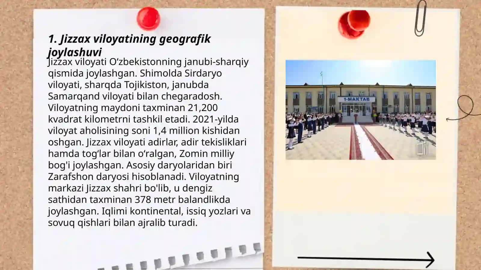 JIZZAX VILOYATI HAQIDA MA'LUMOTLAR 3