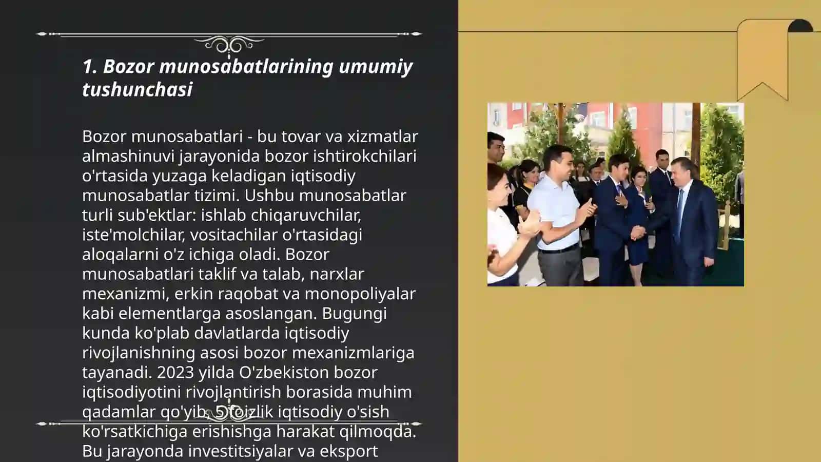 O'zbekiston Respublikasining bozor munosabatlariga o'tishi konsepsiyasi va strategiyalari 3