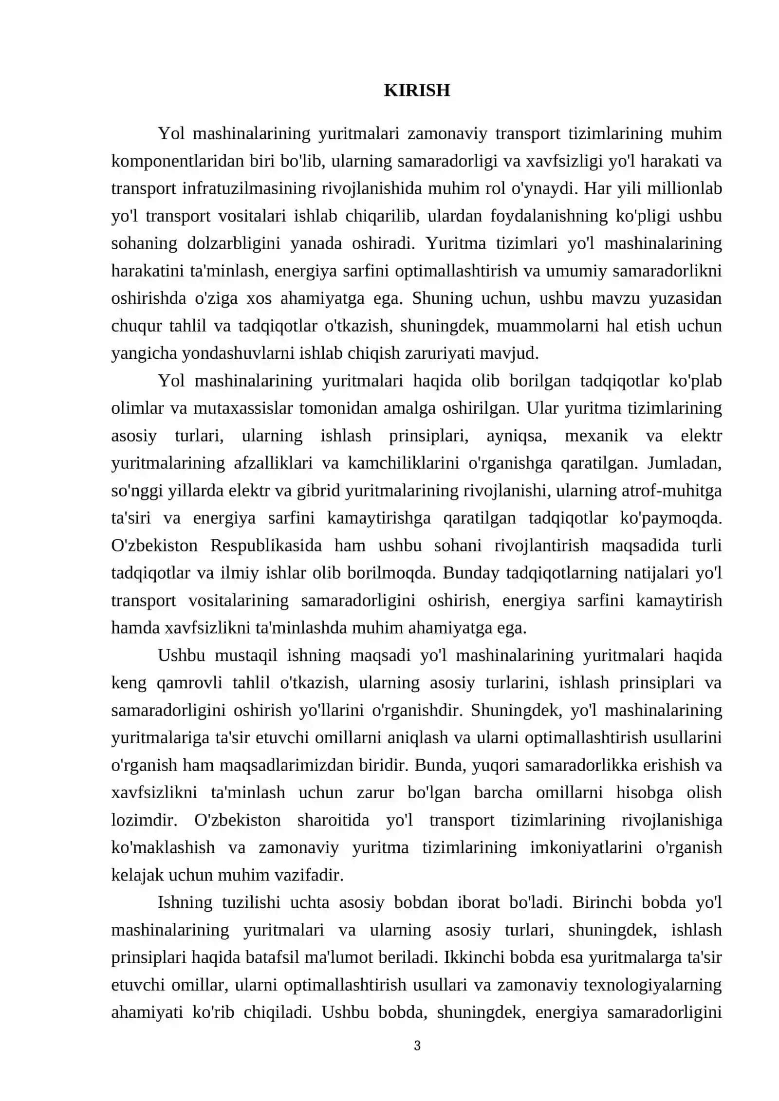 Yõl mashinalarining yuritmalari 3