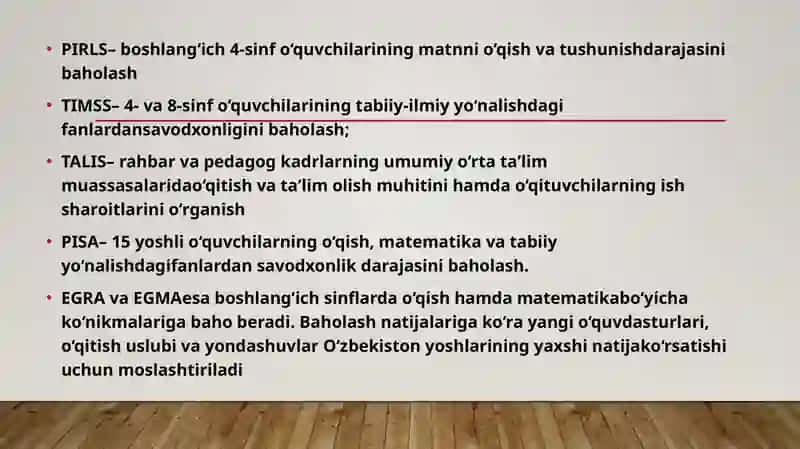 Xalqaro baholash tizimi 3
