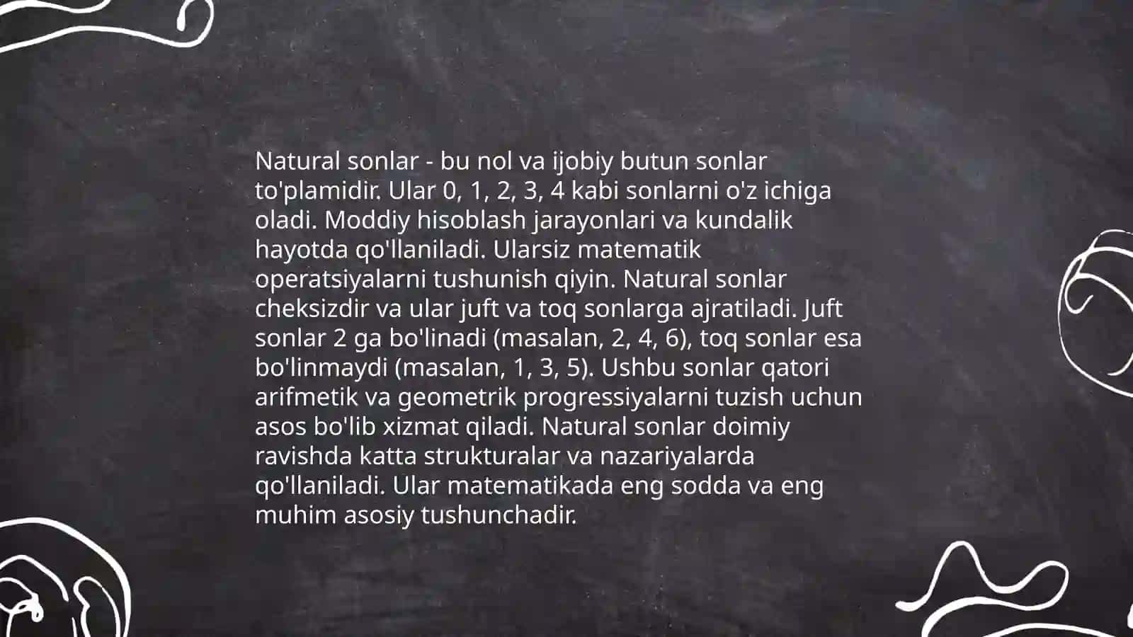 Sistematik sonlar ustida arifmetik amallar 3