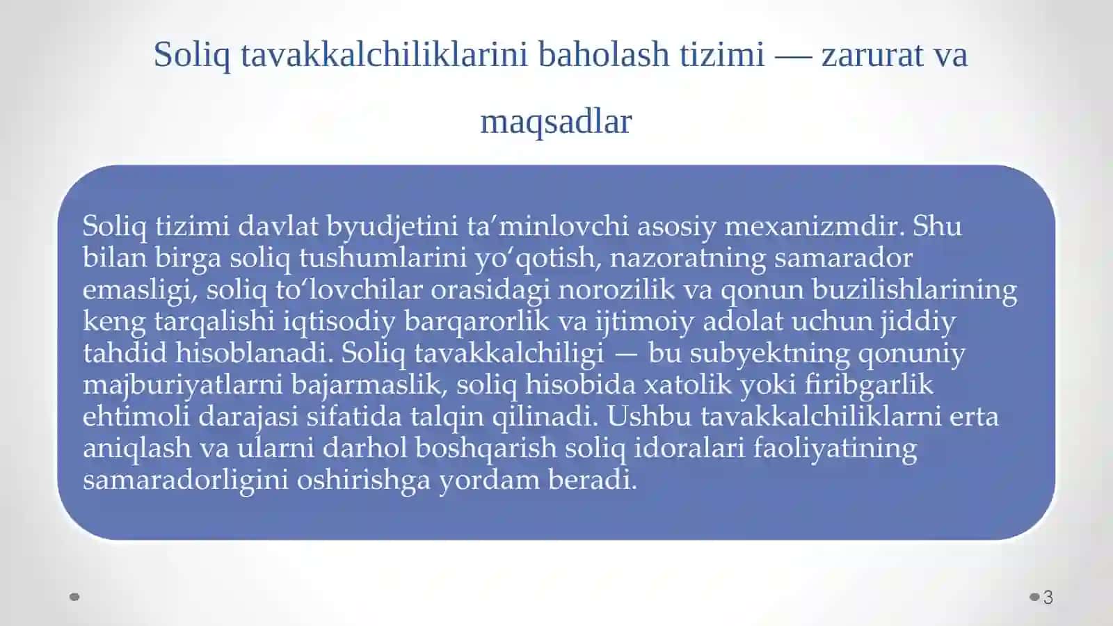 SOLIQ TIZIMIDAGI DOLZARB MASALALAR FANIDANTAYYORLAGAN MUSTAQILISHI 3