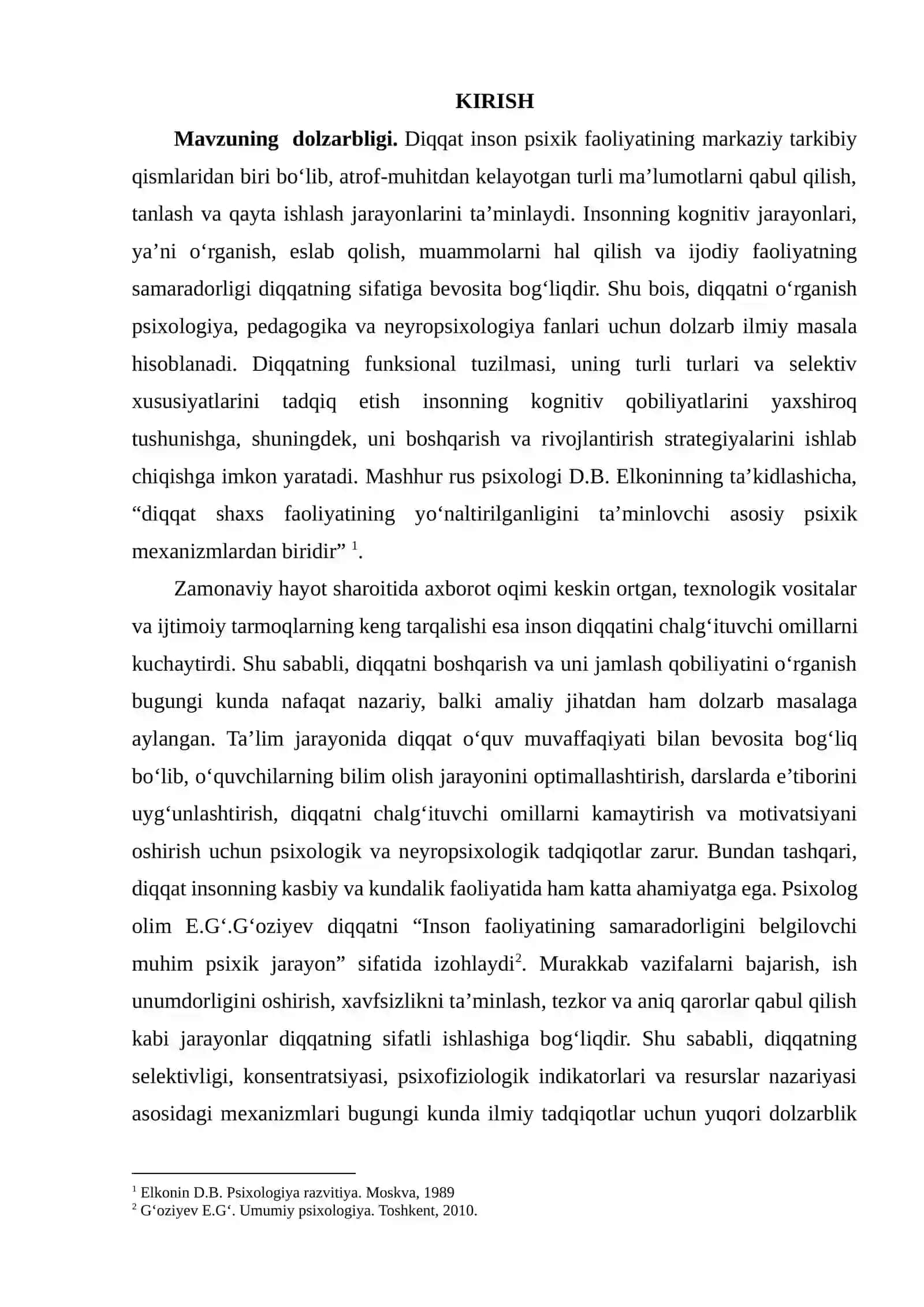 DIQQATNING  SELEKTIVLIGI  VA RESURSLAR NAZARIYASI 3