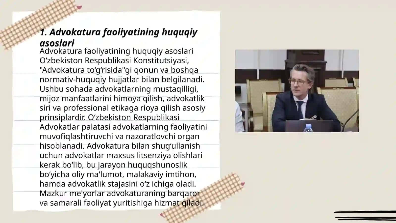 Advokatura faoliyatining huquqiy asoslari 3