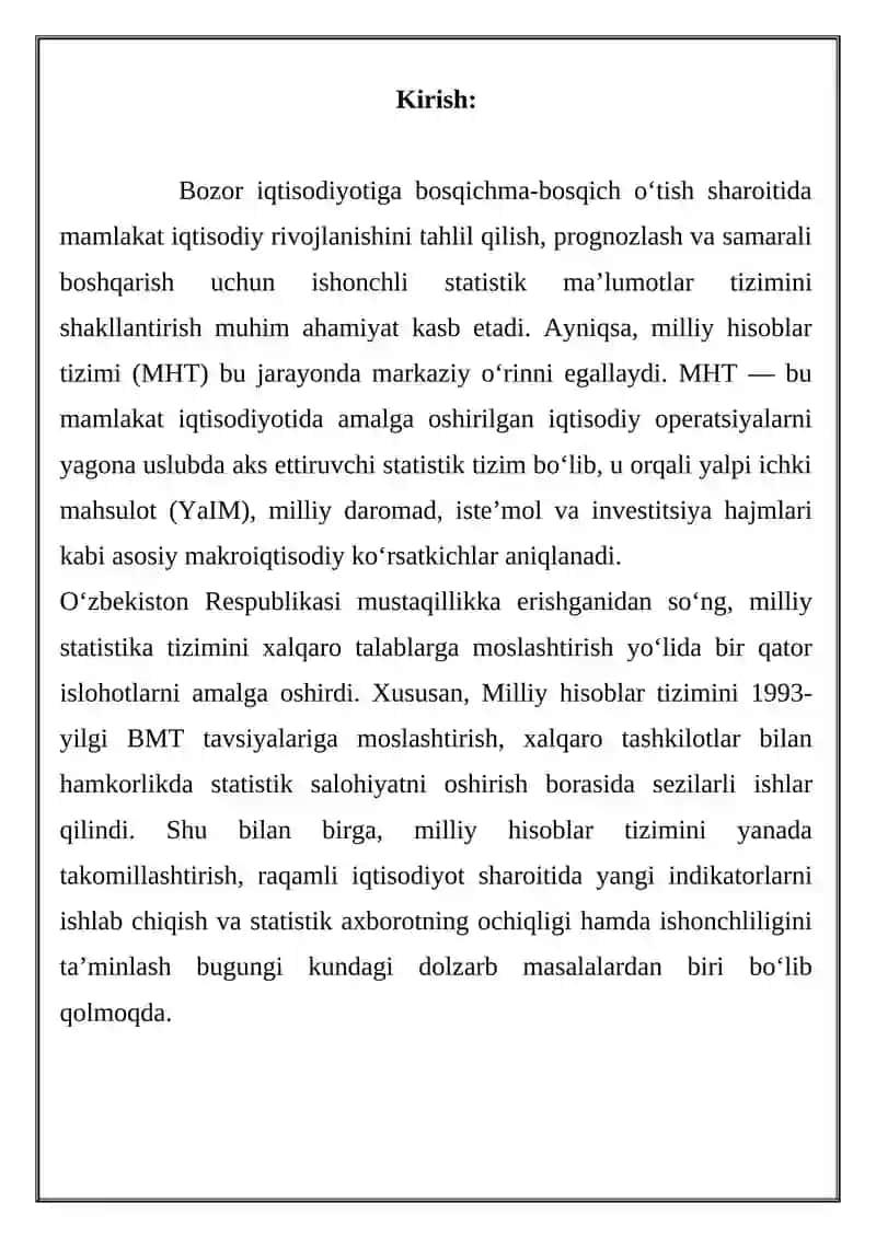 O'zbekistonda milliy hisoblar tizimi, holati va istiqbollari 3