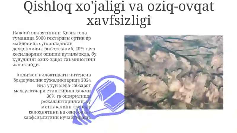 Qishloq xo'jaligi va oziq-ovqat xavfsizligi 3