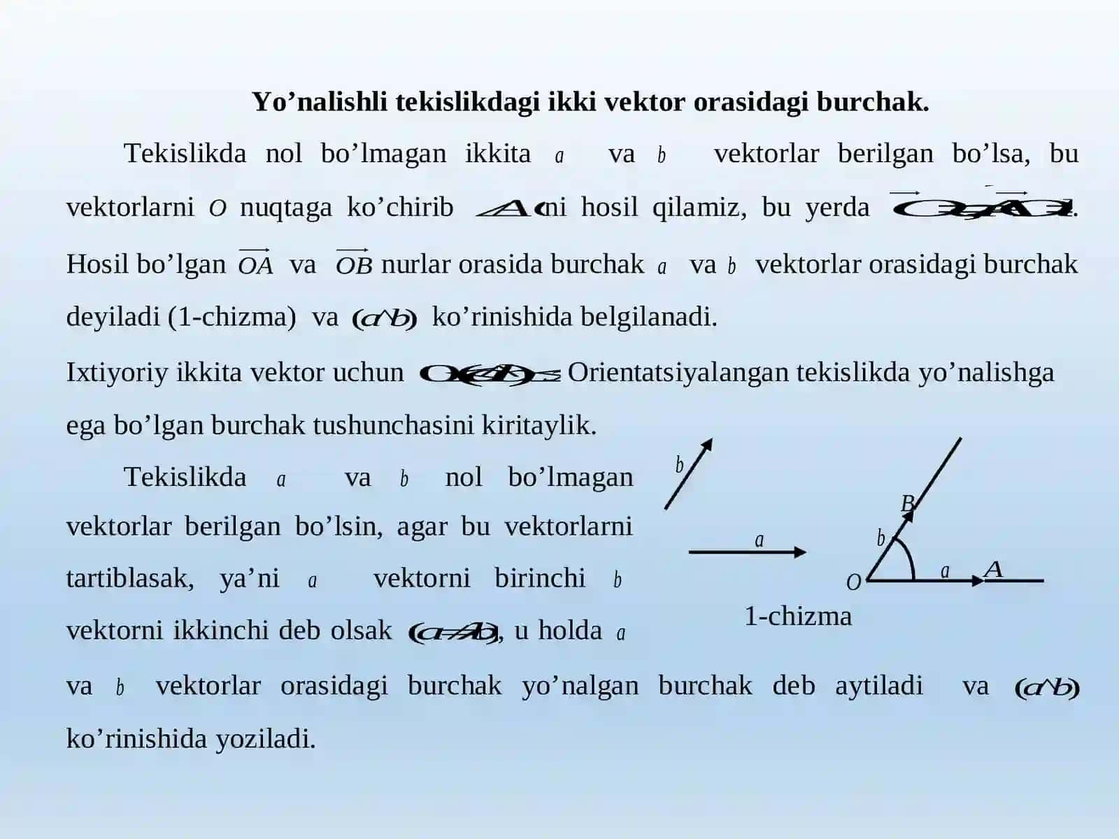 Affin va Dekart koordinatalar sistemasini almashtirish 3