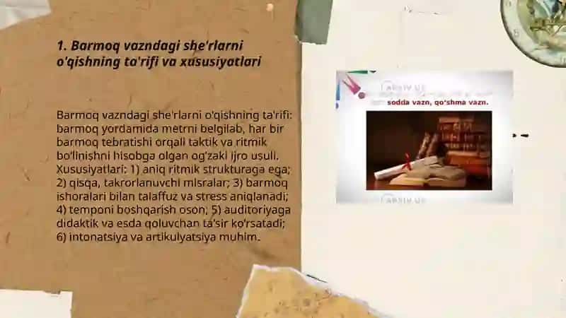 Barmoq vazndagi she'rlarni o'qish 3