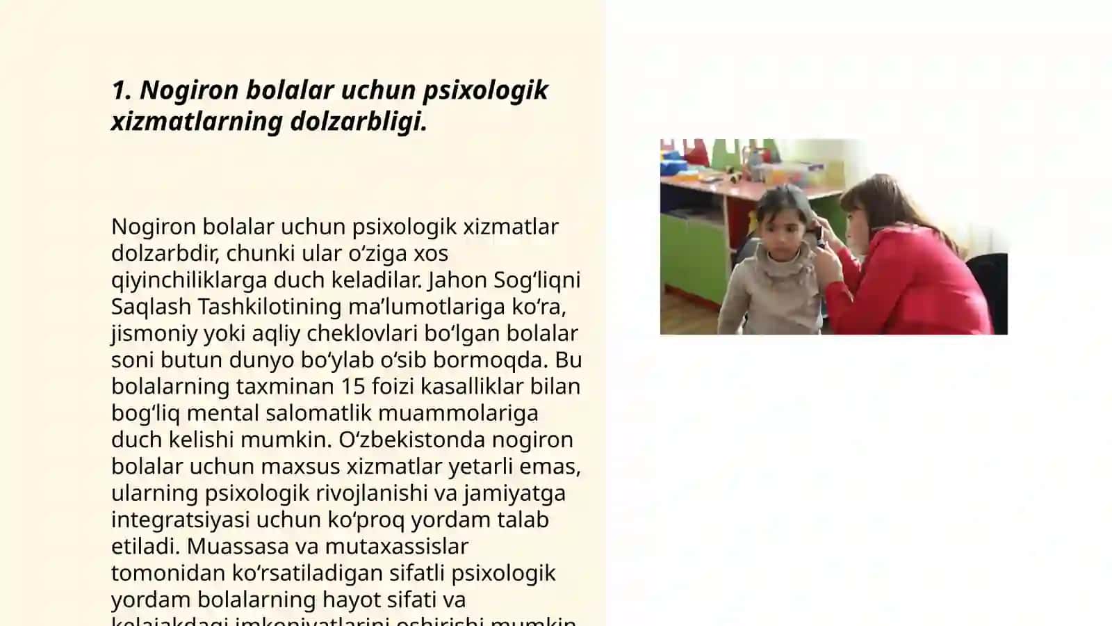 Nogiron bolalarga psixologik xizmatni tashkil etish 3