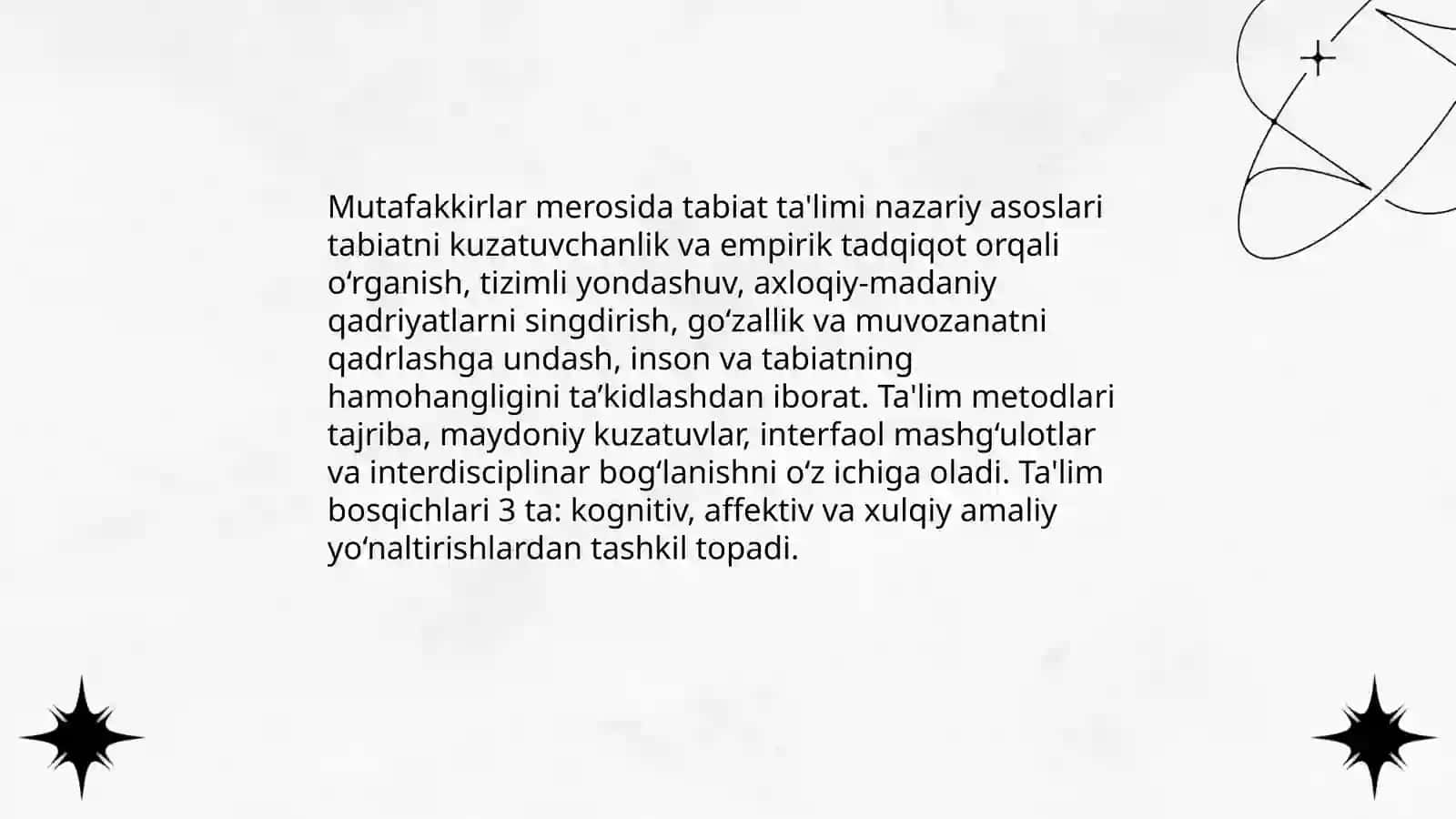 Mutafakkirlar merosida tabiat ta'limi: nazariy asoslar 3