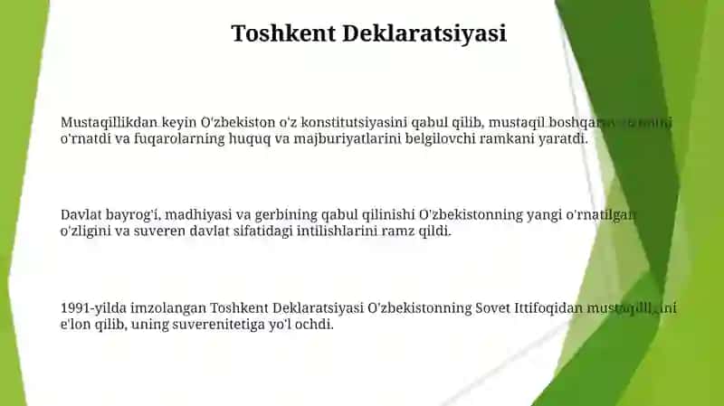 Mustaqil O'zbekiston Respublikasining tashkil topishi va davlat ramzlarining qabul qilinishi 3