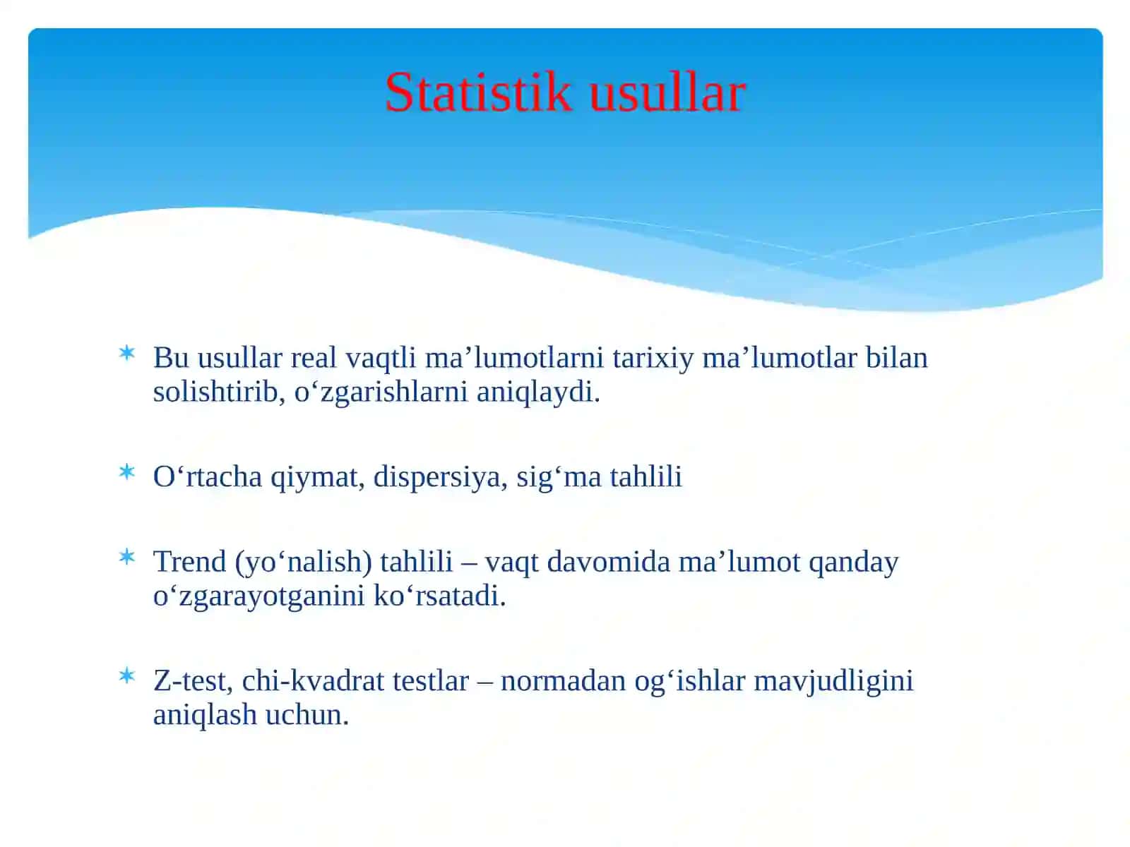 Elektromexanik tizimlarning diagnostikasi va ishonchliligifanidan taqdimoti 3