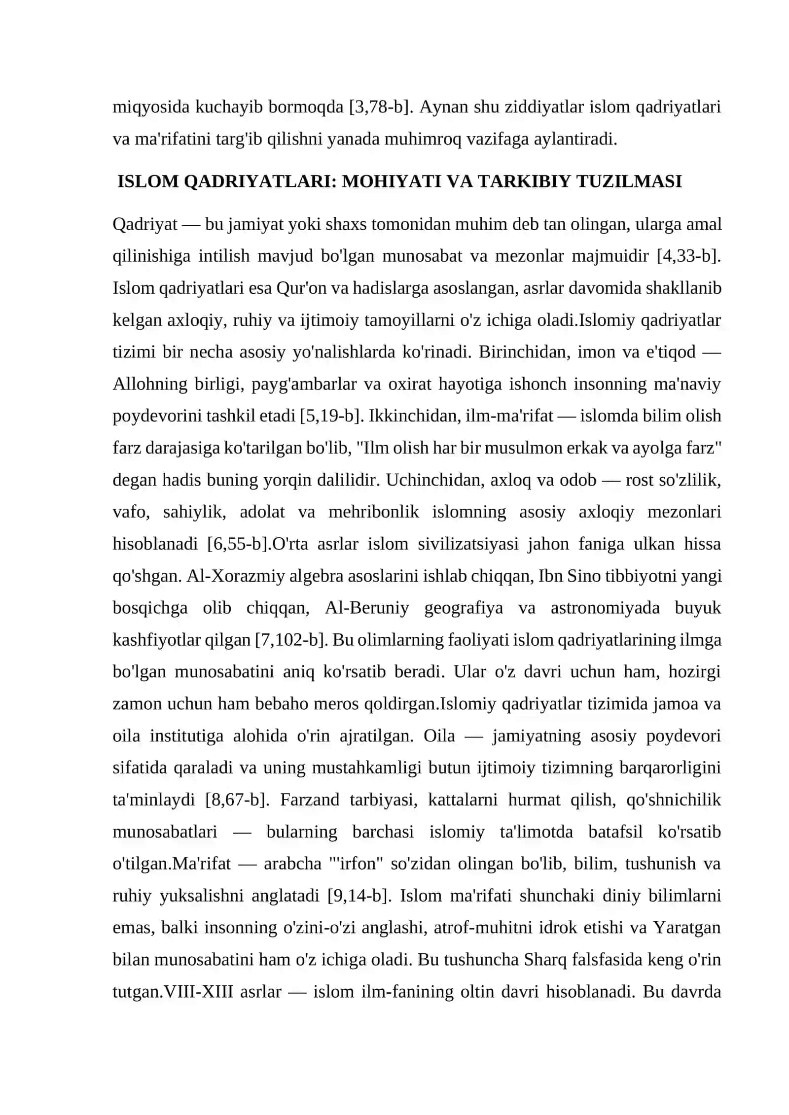 ISLOM QADRIYATLARI VA MA'RIFATINING HOZIRGI DAVRDAGI AHAMIYATI 3