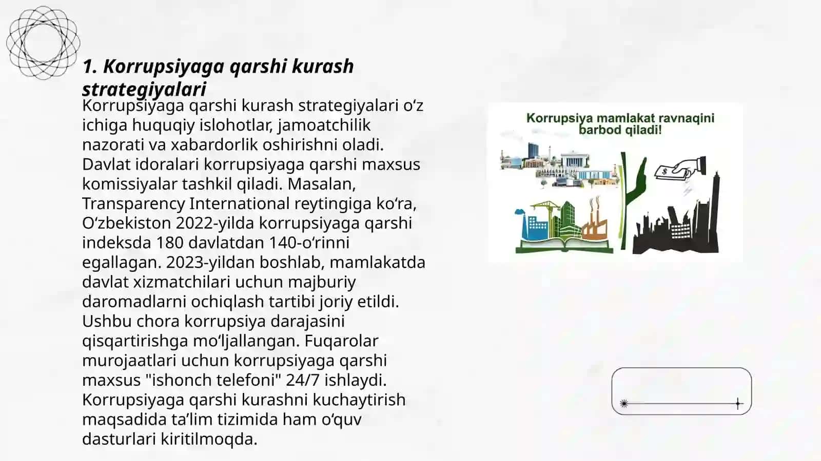 Korrupsiyaga qarshi kurash bo'yicha qonunlar va qarorlar 3