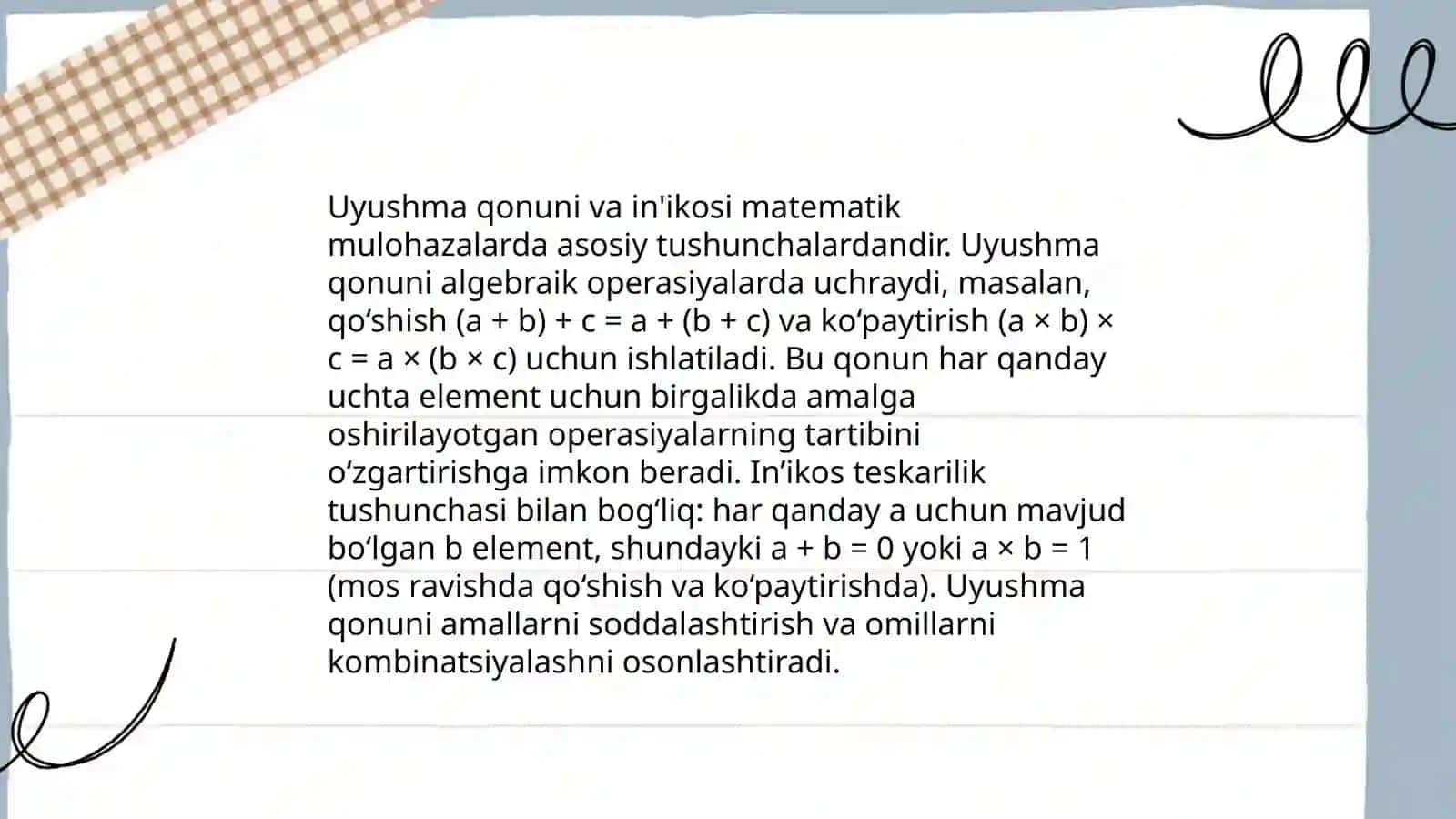 Uyushma qonuni va in'ikosi 3