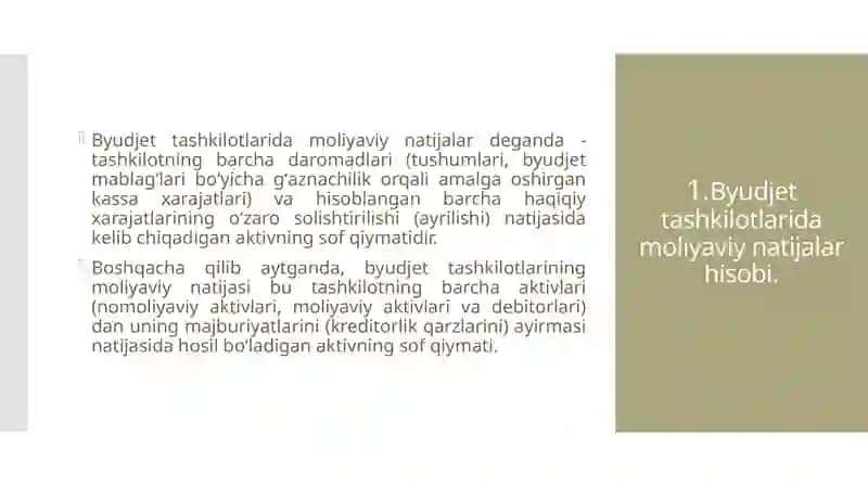 Byudjet tashkilotlarining jamg'arib boriluvchi moliyaviy natijalari hisobi 3