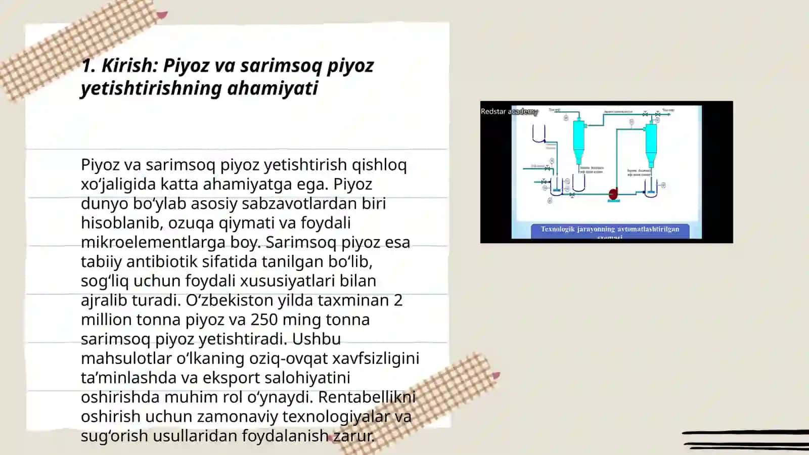 Piyoz va sarimsoq piyoz yetishtirish va xosilni yigʻish texnologik xarita tuzish texnalogiyasi 3
