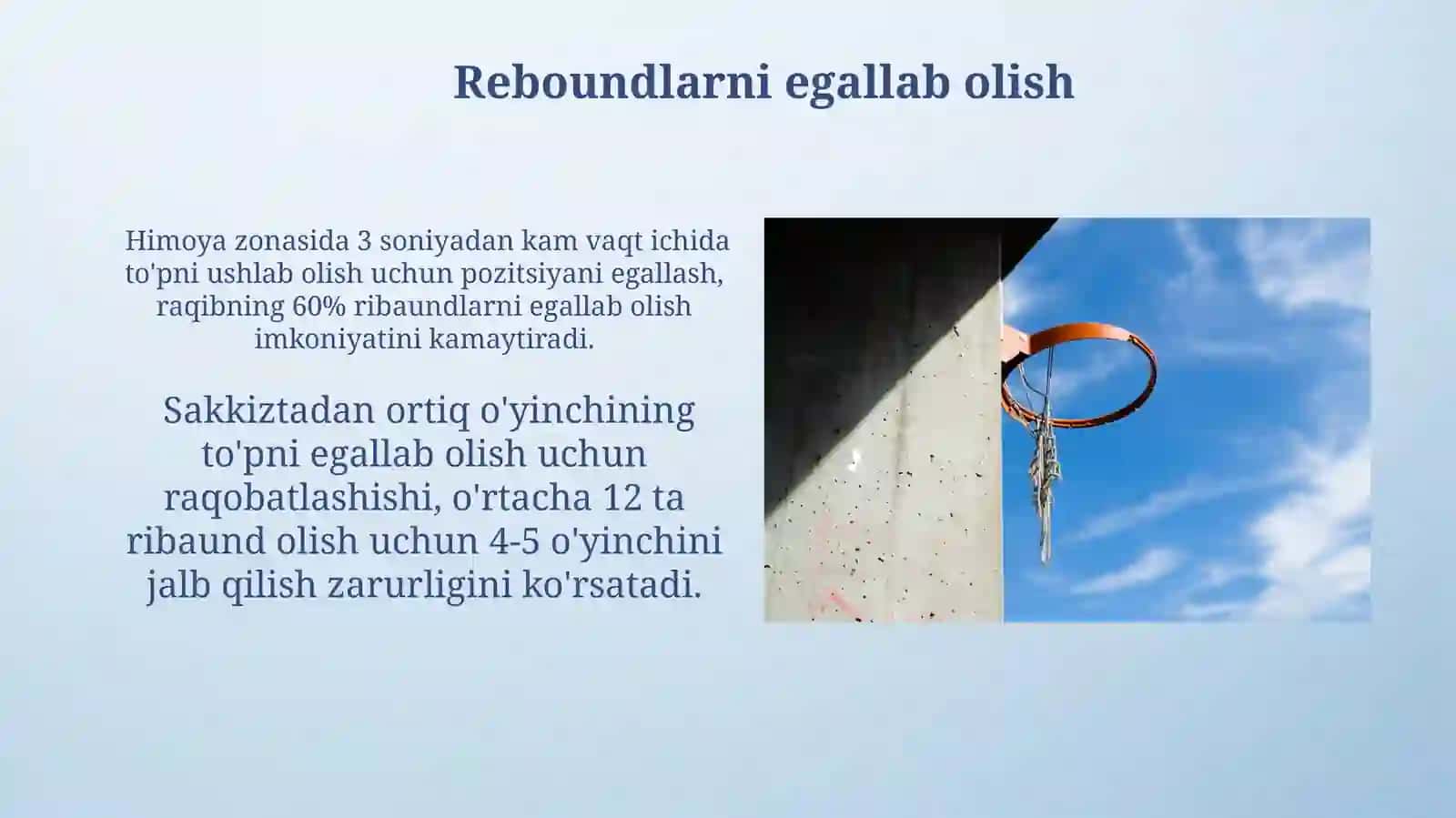 Basketbol oʻyin taktikasi asoslari 3