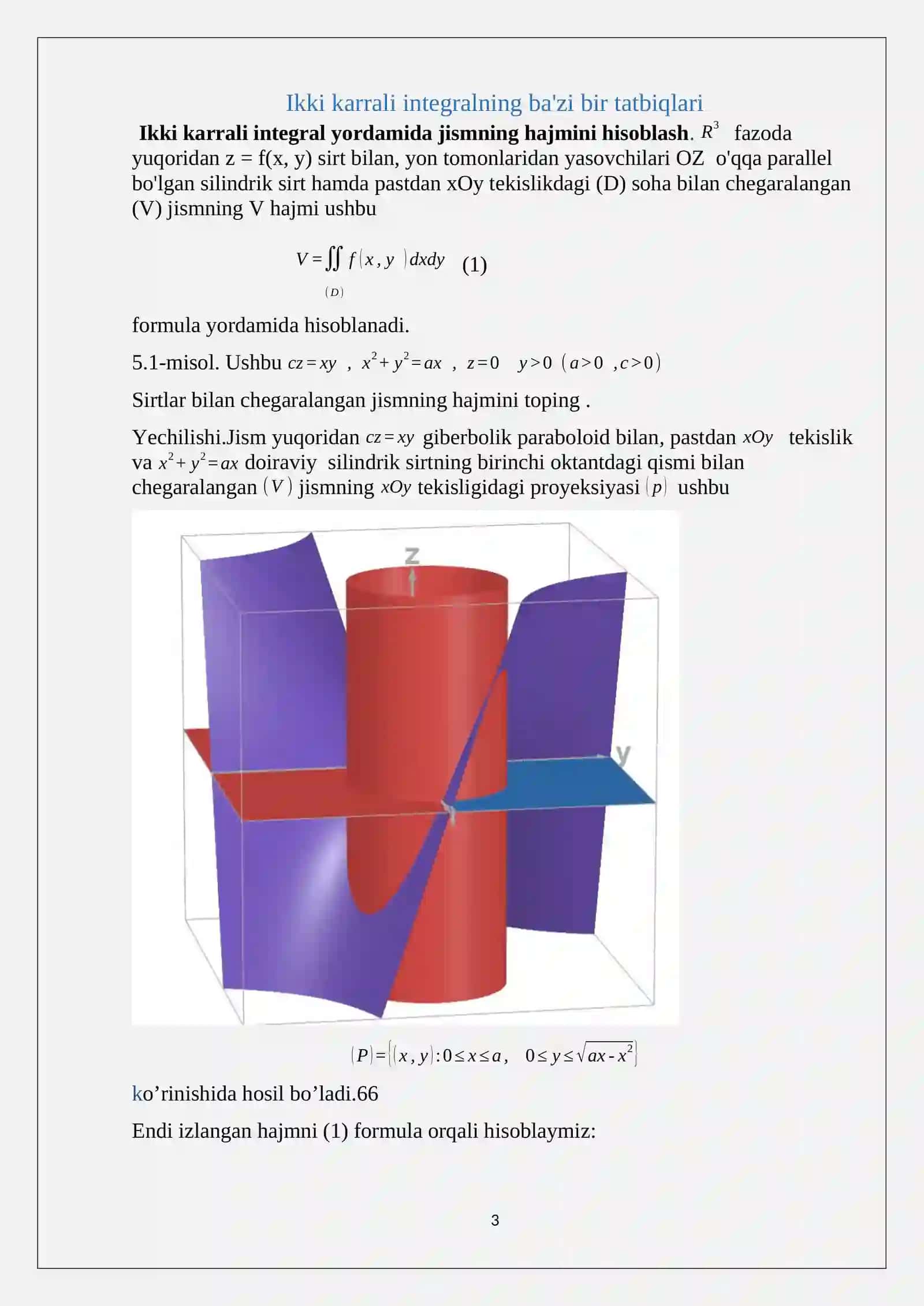 Aniq va amaliy fanlar fakulteti matematika va informatika 3