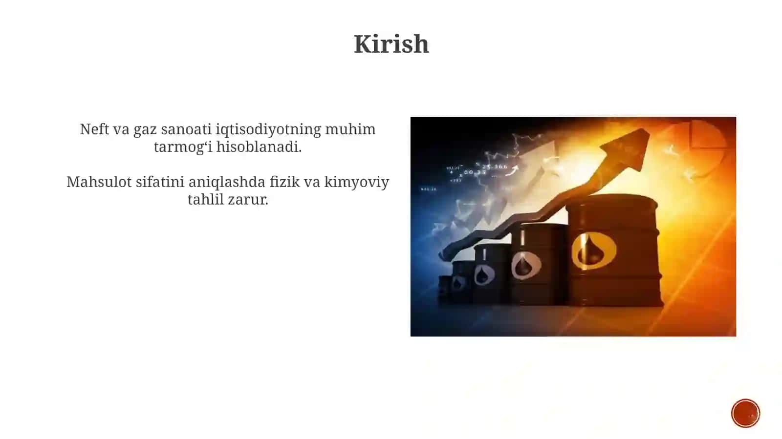 Neft va gazni qayta ishlash mahsulotlarini fizik, kimyoviy tahlil qilish 3
