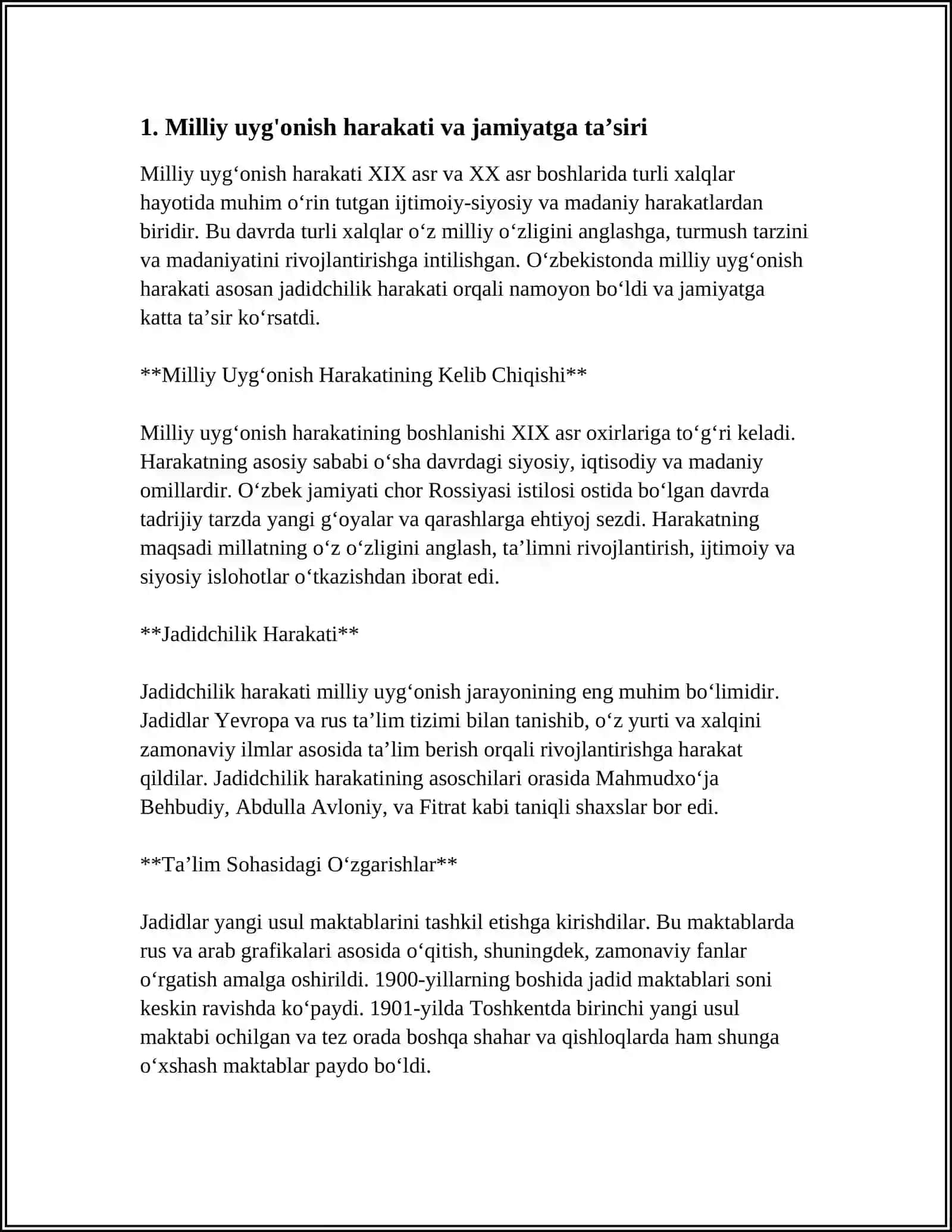 MUSTAQILLIKGA ERISHISH ARAFASIDA O'ZBEKISTON IJTIMOIY 3