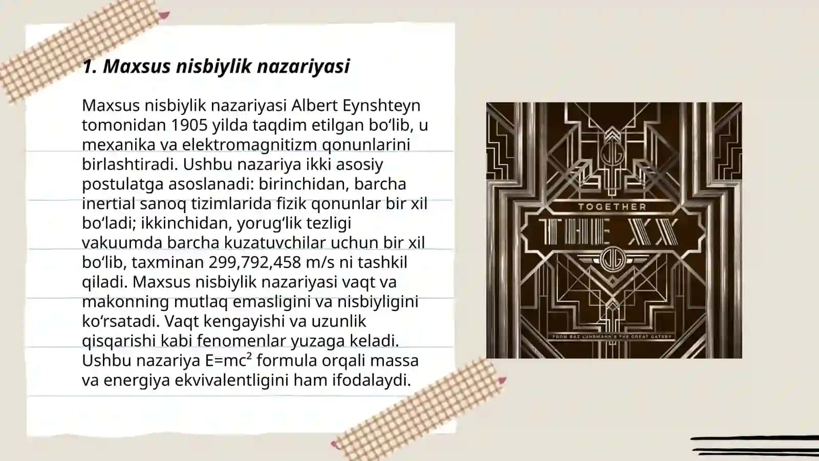 Nisbiylik nazariyasi elementlari 3