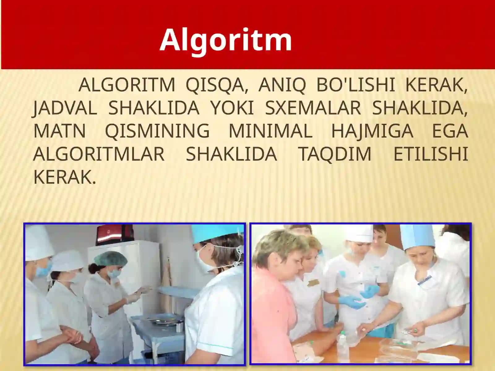 Tibbiy masalalarni algoritmlash asoslari 3