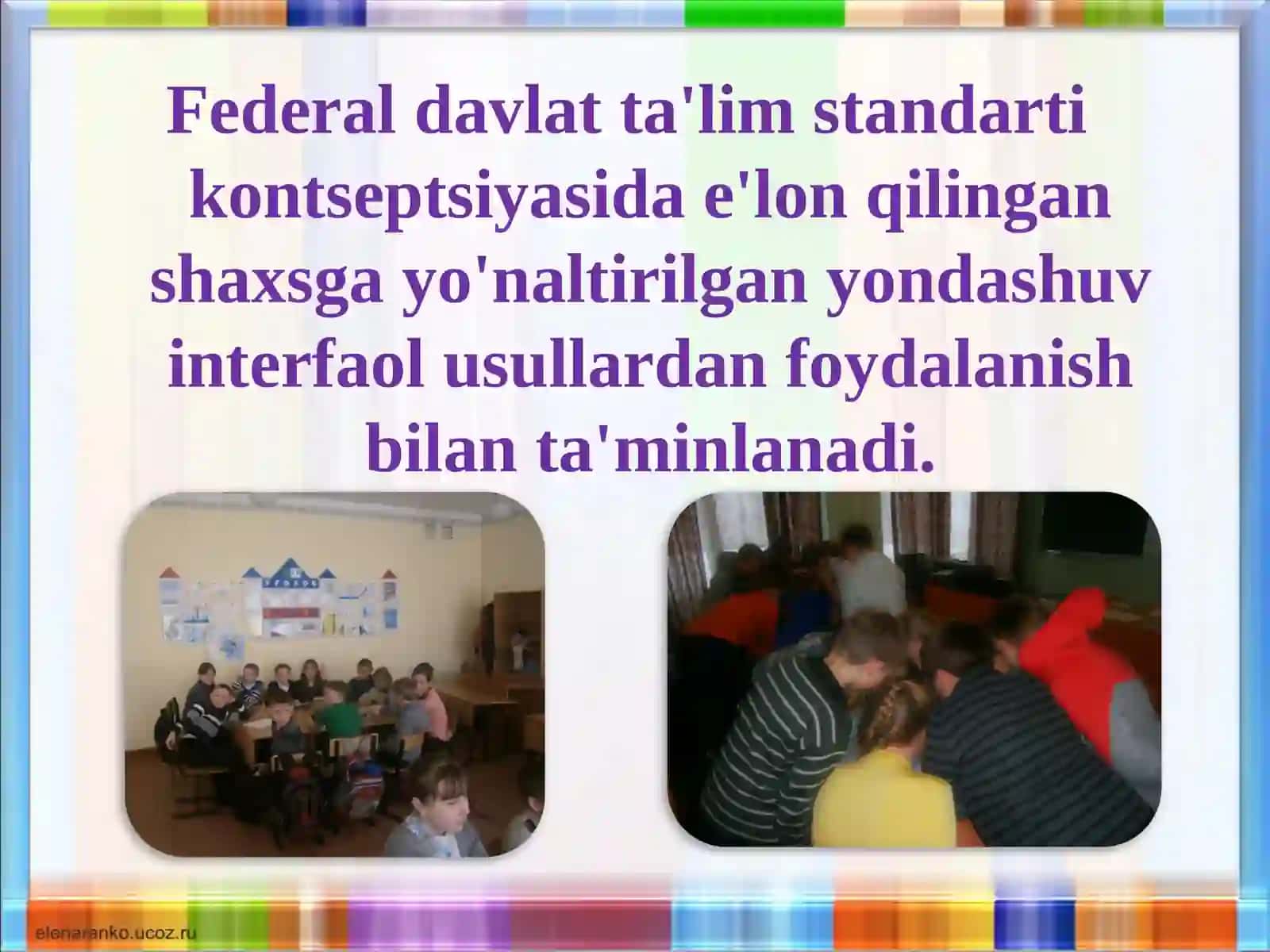Rus tili darslarida interfaol o'qitish usullaridan foydalanish 3