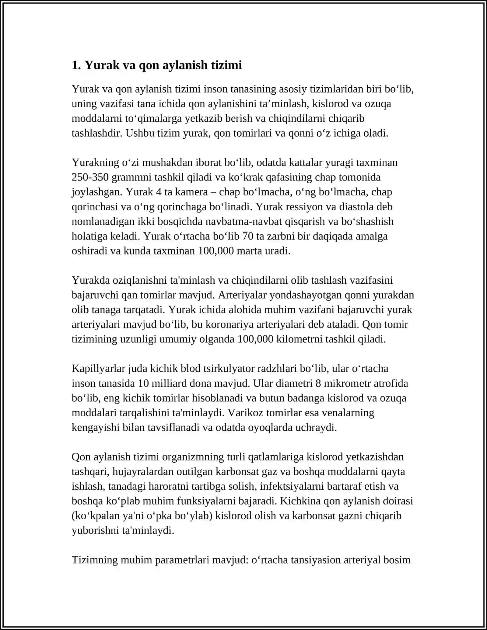 YUZ-JAG’ SOHASINING QON BILAN TA’MINLANISHI VA UNING FIZIOLOGIK AHAMIYATI 3