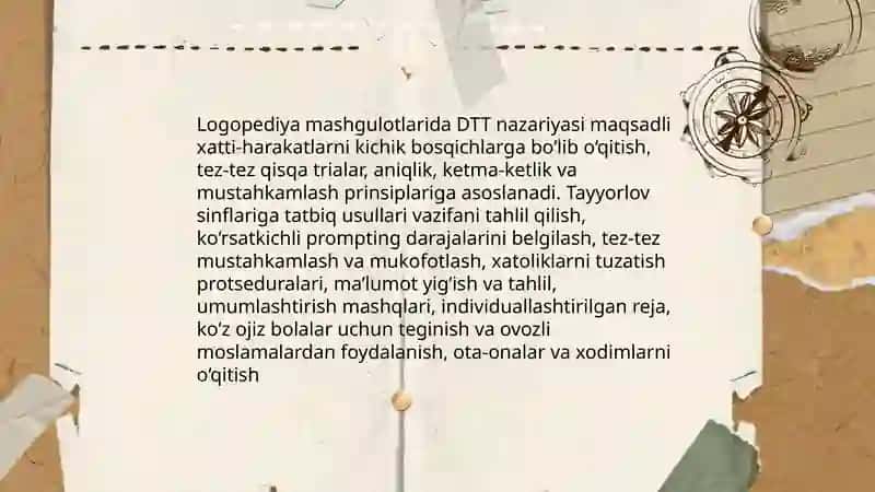 Logopediya mashgulotidan DTT va dastur 3