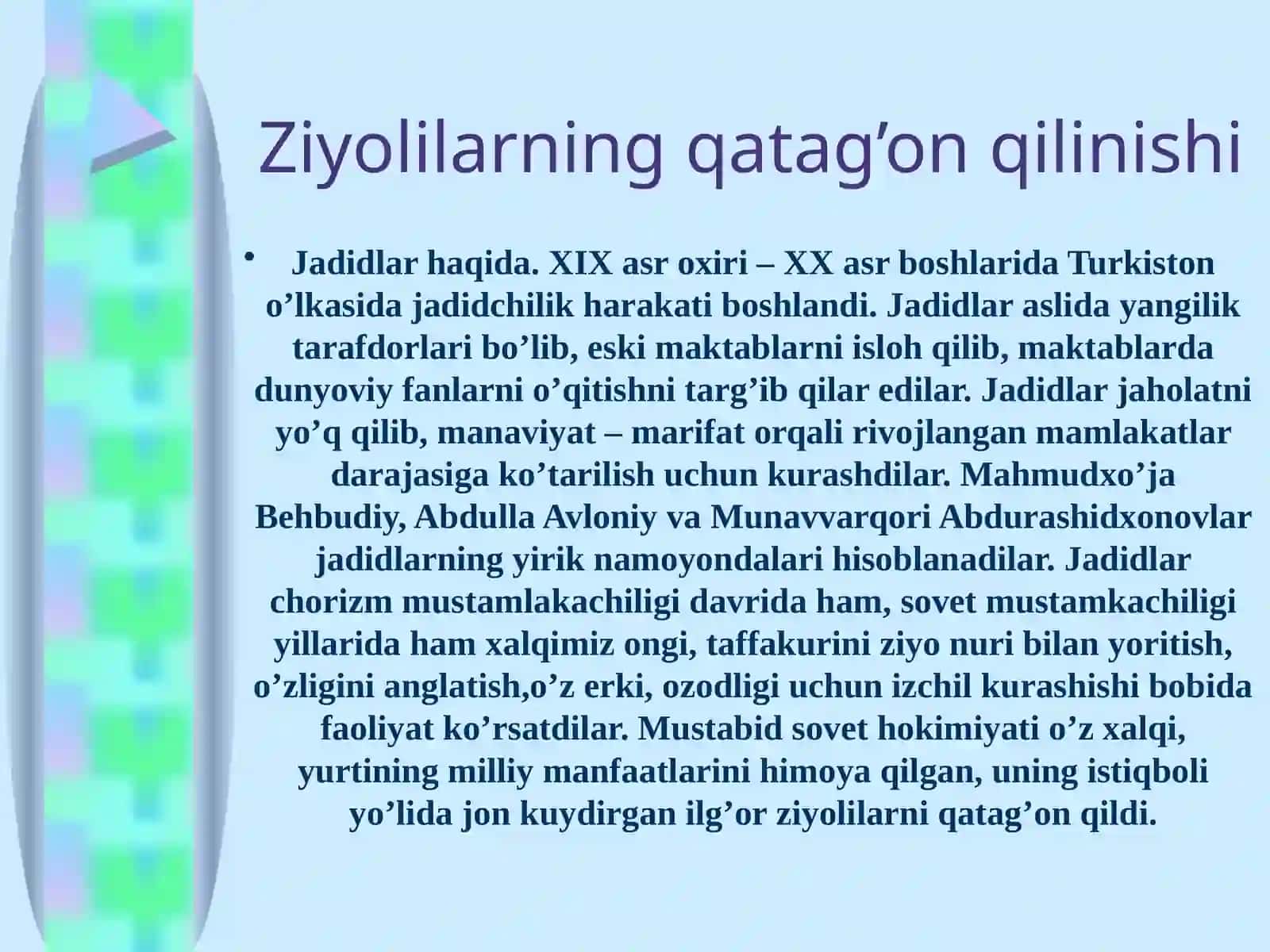 Jadidchilik harakatining mazmuni va uning umumxalq ma’naviyatini kо‘tarishdagi roli 3