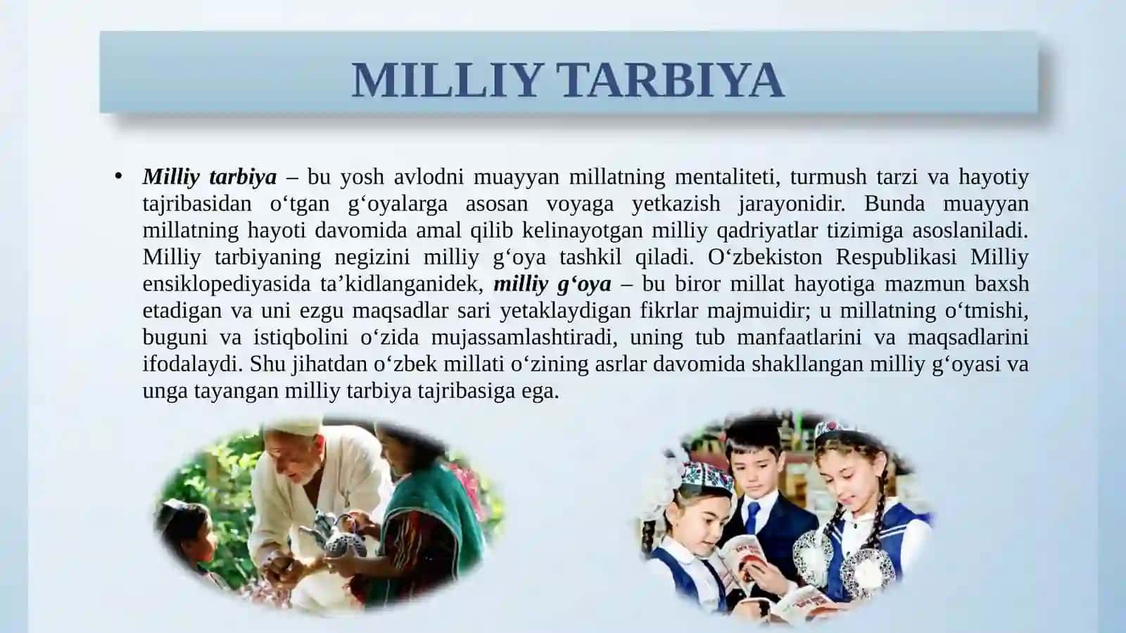 BOSHLANG‘ICH TA’LIMDA MILLIY TARBIYA METODIKASI 3