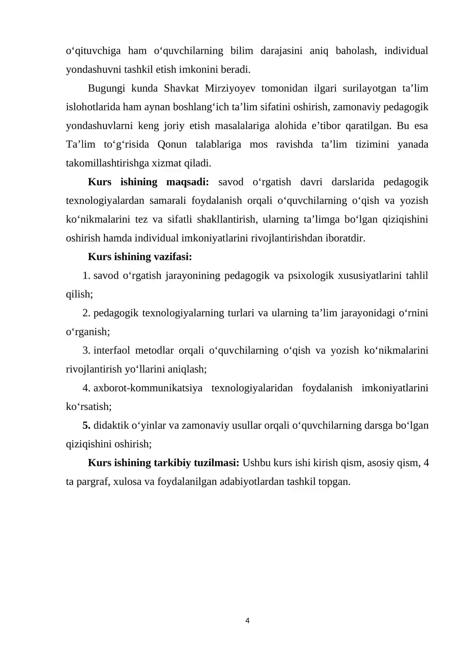 Savod o‘rgatish davri darslarida pedagogik texnologiyalardan foydalanish 3