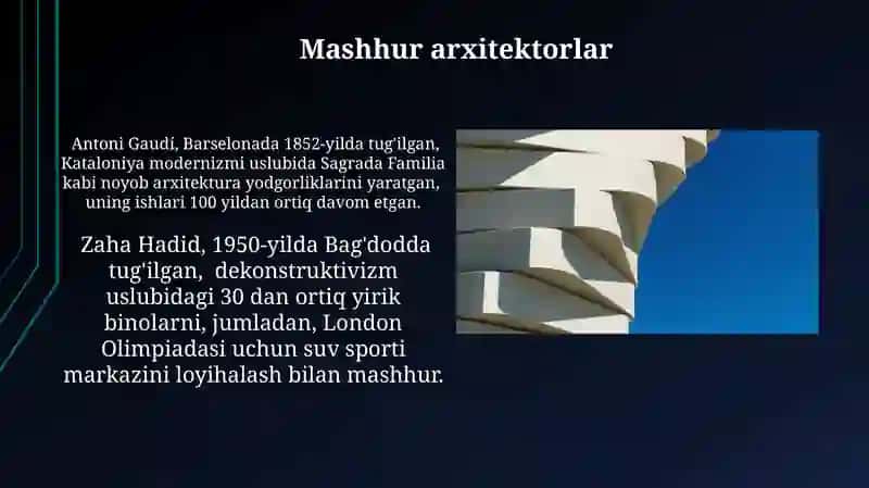 Arxitektura haqida umumiy malumot 3